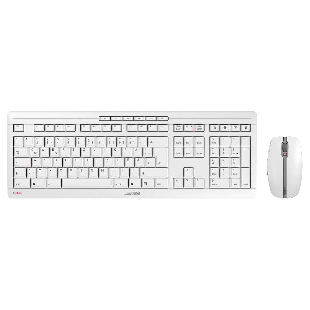 CHERRY STREAM DESKTOP TastaturMausSet kabellos weiß >>